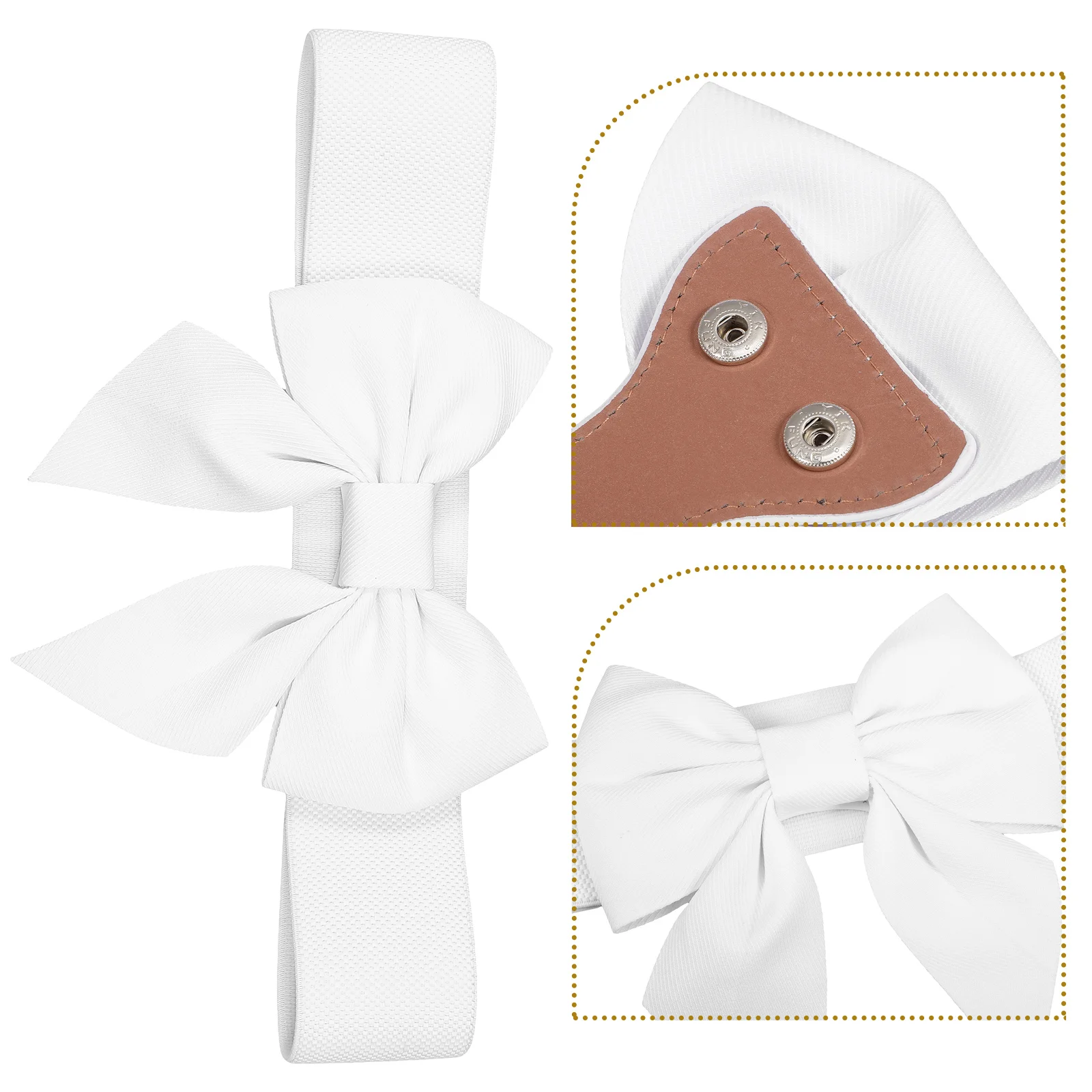 

Elastic Bow Belt for Women Wide Elasticated Dress Waist Sash Belts Fashion Decorative Stretch Ladies Accessories