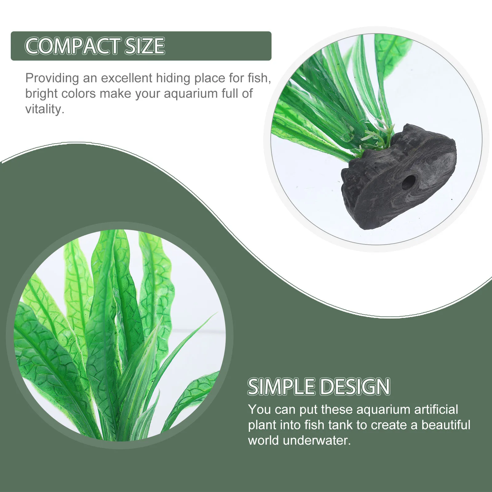 

12pcs Water Grass Decor Artificial Aquarium Plants Safe Faux Plant For Fish Tank Decorations Household Aquatic Landscape Vivid