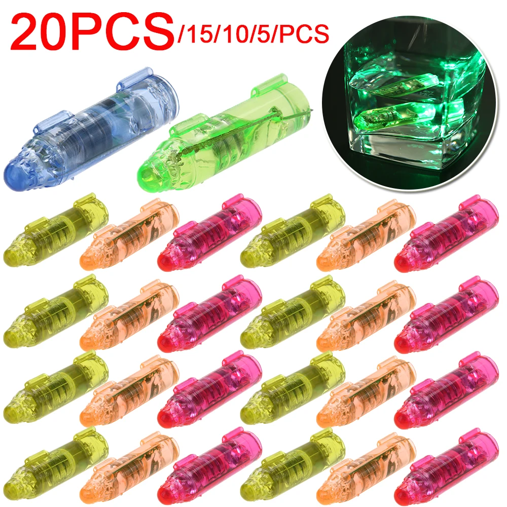 1-50PCS Deep Drop Fishing Light Multicolor Underwater Fish Attracting Indicator Lure LED Fishing Flash Light Bait Flashing Light