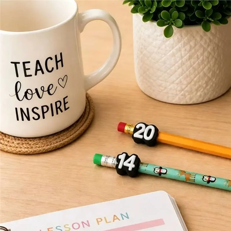 LXYB18B Pencil Caps Numbered 1-30 Reusable Labels Numbered Pencil Toppers Pencil Tracking Markers For Kids Students