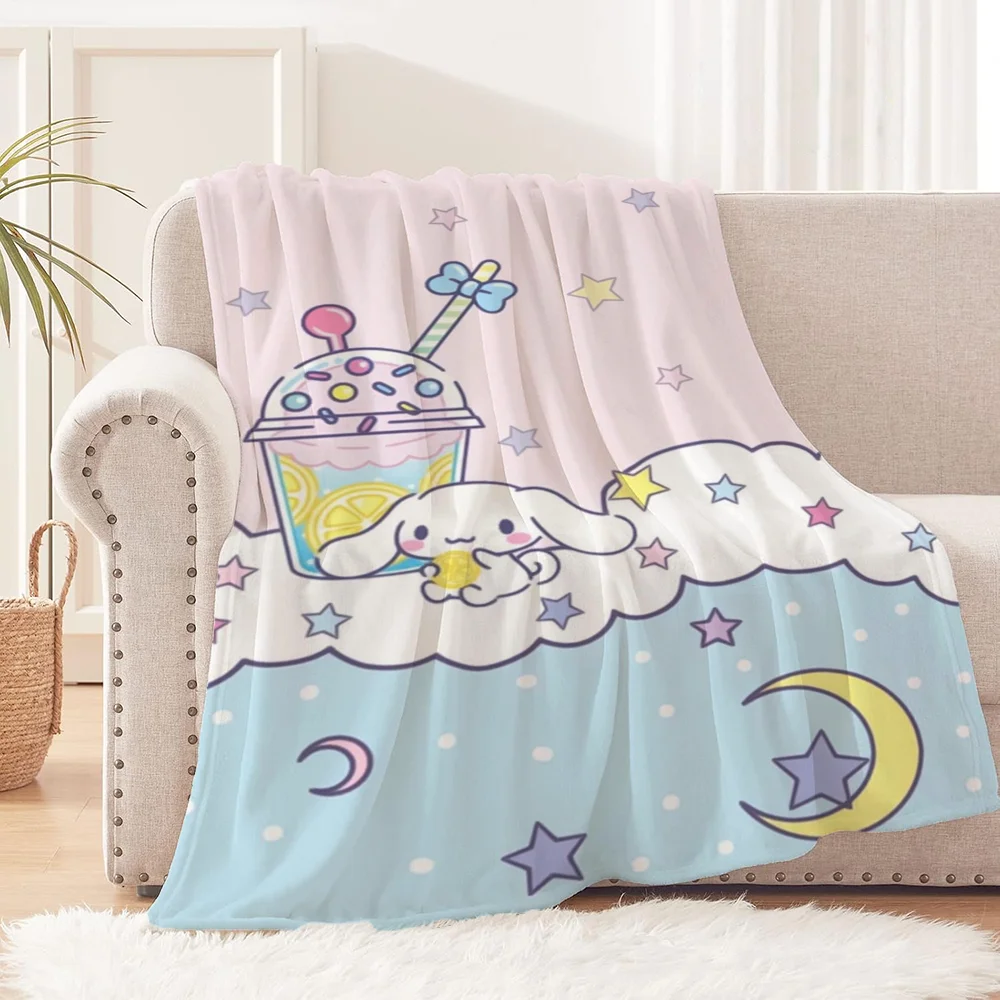 Summer Blanket King Size Cinnamorol Sofa Blankets Characters Cobija Fluffy Soft Blankets for Adults Home and Decoration Throw &