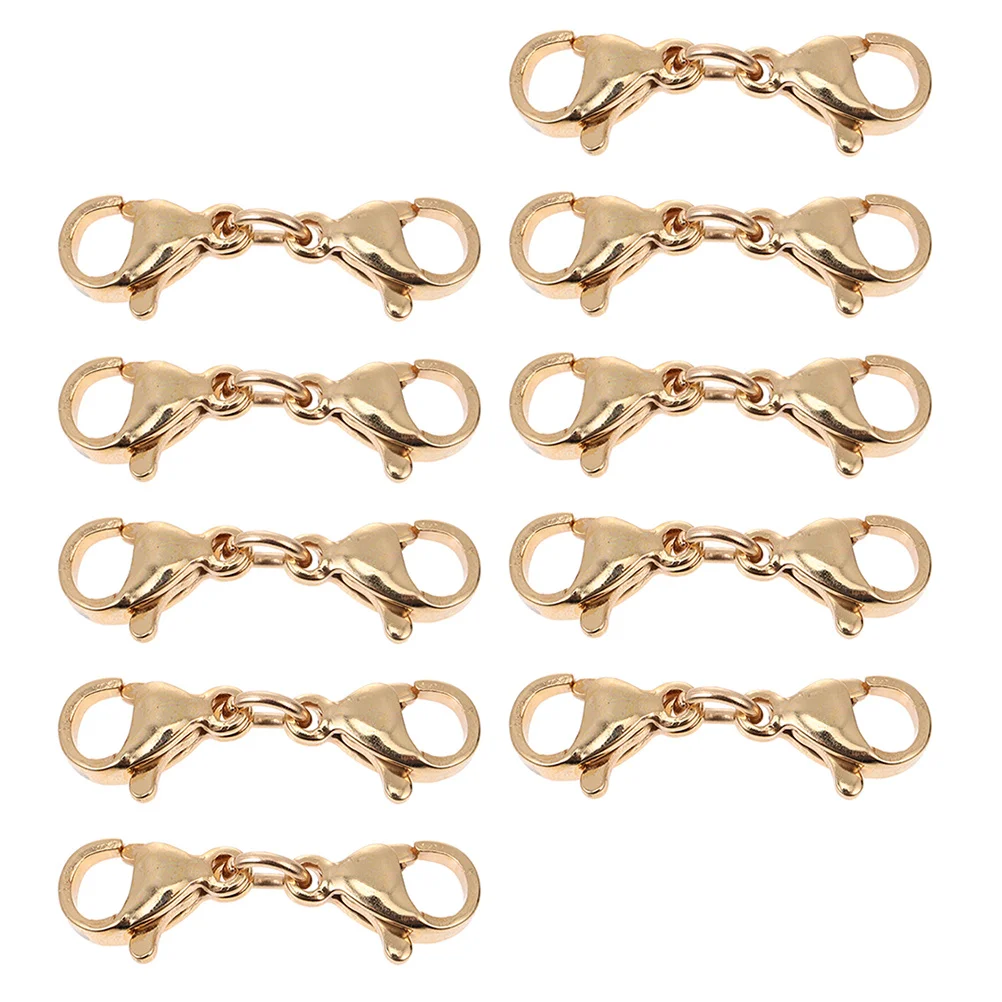 10 قطعة مشابك مخلب ناعمة ومشرقة مثالية لصنع المجوهرات أجزاء إغلاق قلادة سوار ساحرة #4