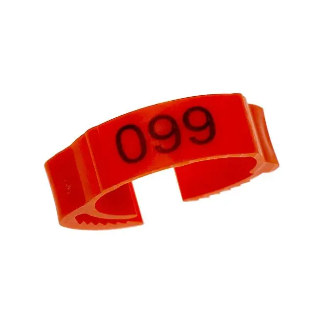 100 Pcs Adjustable Inner Diameter Snap-on Foot Ring Laser Print Digital Label Chicken Duck Pigeon Leg Farm Label Identification