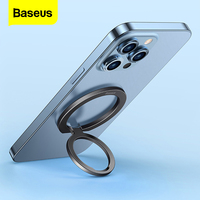 Baseus Magnetic Cell Phone Ring Holder Compatible Mag Safe Removable Cell Phone Grip Kickstand For iPhone 11 12Pro Max 13 Series