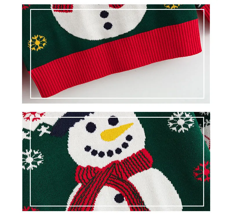 Bild 6: Jungen Und Mädchen Herbst Winter Pullover Für Weihnachten Kinder Kleidung Pullover Schneemann Pullover kinder Gestrickte Warme Tops Outfits