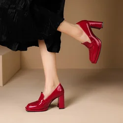 Women Heels Pointed Toe Heel Elegant Woman Shoes Dress Women's Block Heel Shoes Casual Chunky Heel Ladies Mules Platform Heels