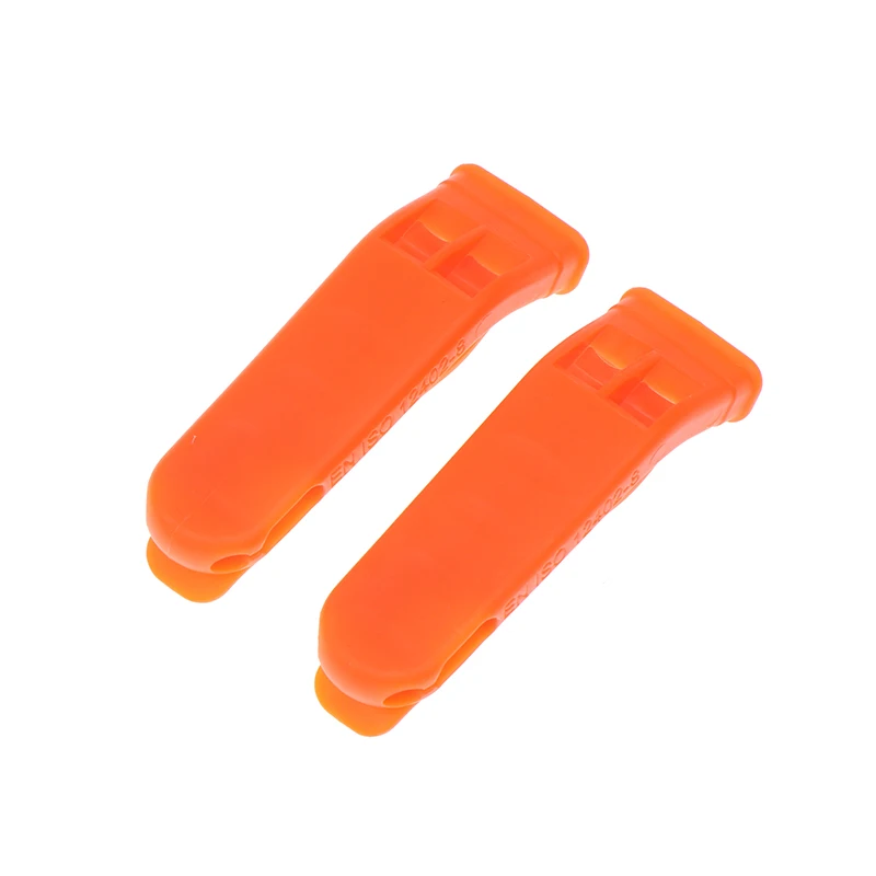 1/10Pcs PP plastica campeggio all'aperto escursionismo sopravvivenza salvataggio emergenza fischietto forte partita sportiva doppio tubo Dual Band fischietto