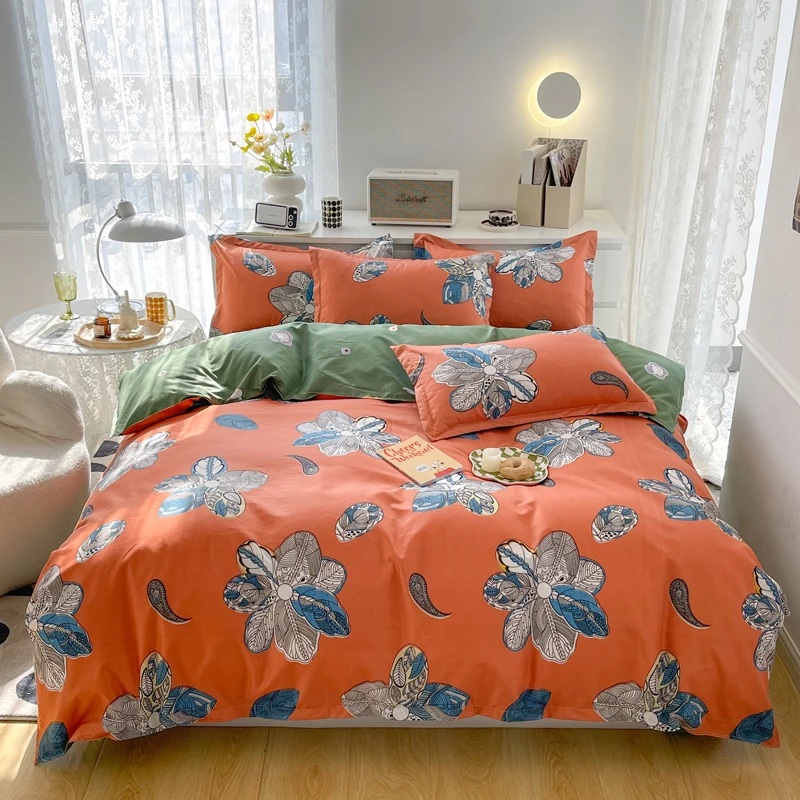 

Floral Duvet Cover Bedding Set for Queen Garden Flowers Comforter Covers Reversible Design Botanical Cover with Zipper Closure