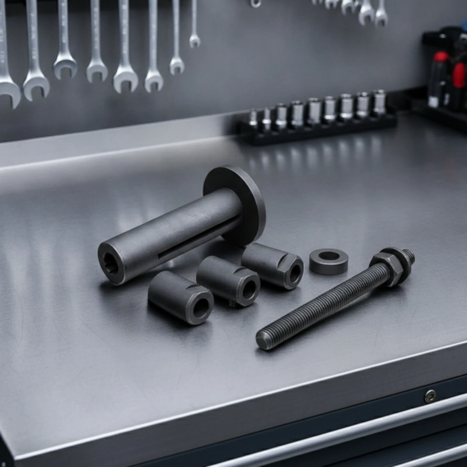 Crankshaft Installation Tool Machined Crankshaft Installer with Adapters Damper Installer Kit Accurate High-Strength