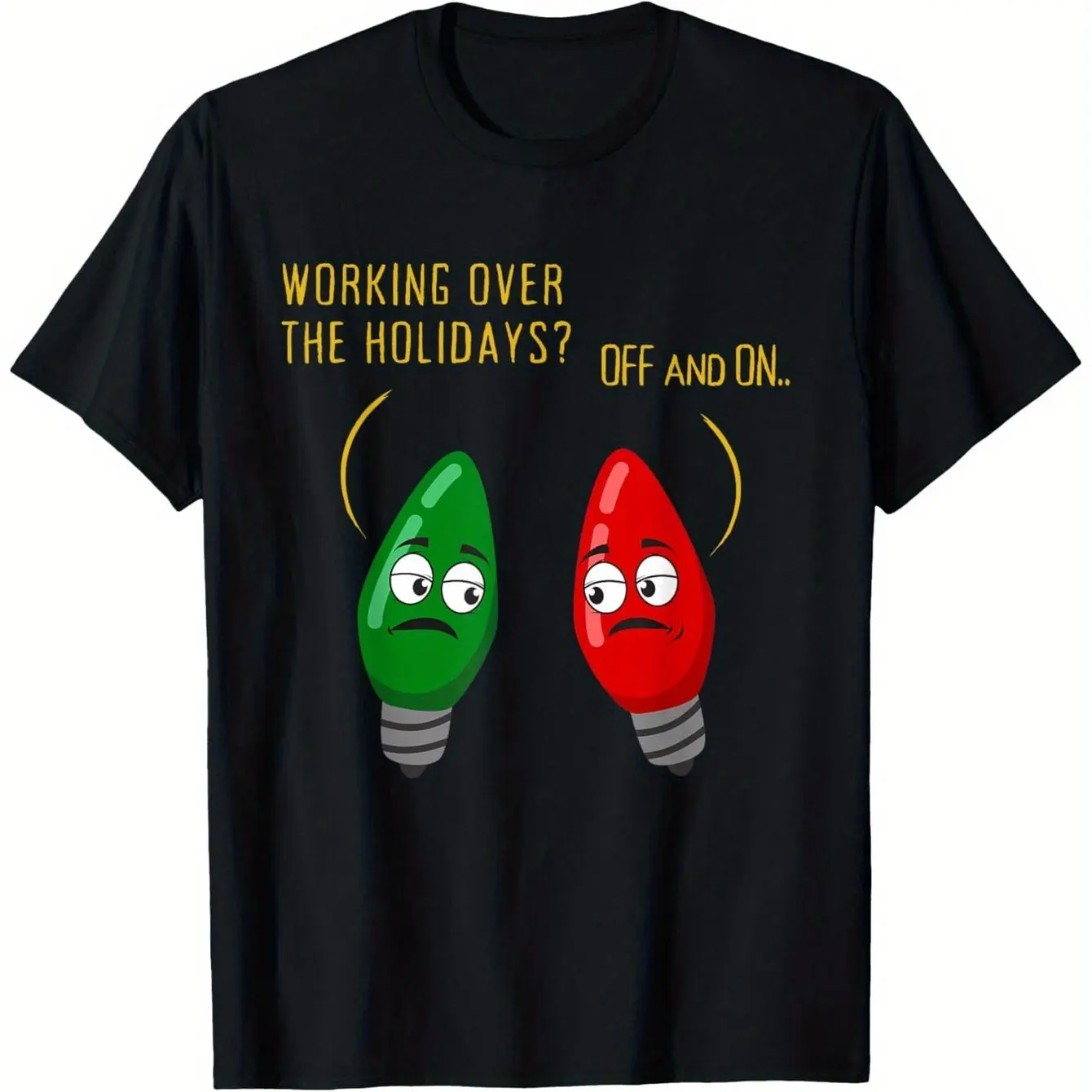 

Забавная рождественская футболка с лампочкой и шуткой для папы для мужчин и женщин — повседневная футболка из 100% хлопка с короткими рукавами и круглым вырезом