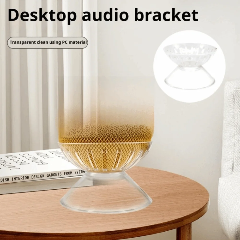 Anti-slip Desktop Speaker Stand Transparent Durable Bluetooth Speaker Mount PC Plastic Stable Speaker Base for HomePod Mini