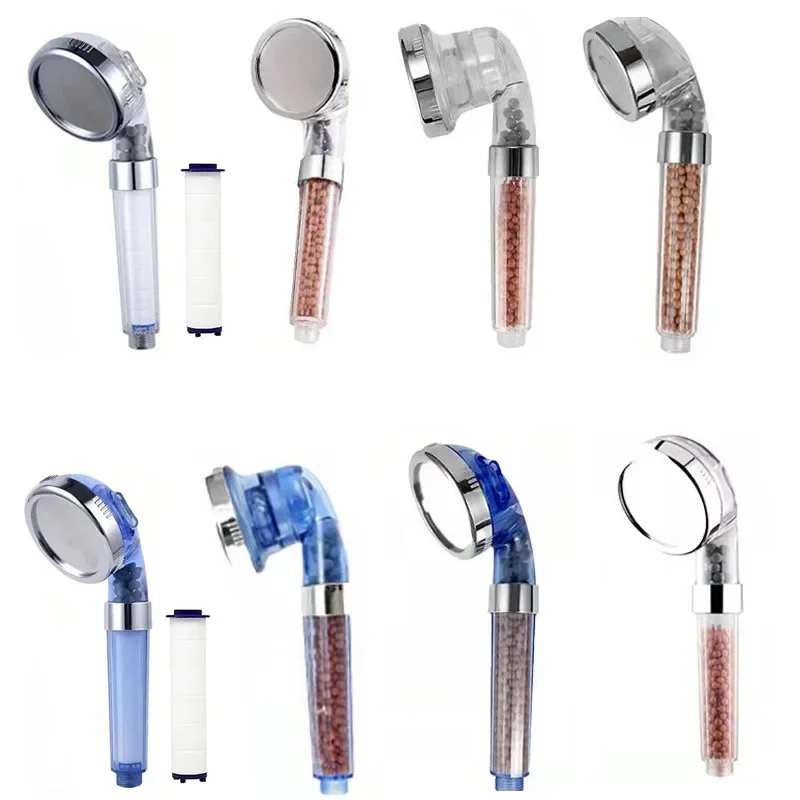 Handheld Water Saving Shower Head Bath Shower Nozzle Sprinkler Sprayer Filter Transparent Hand Shower Head Showerhead