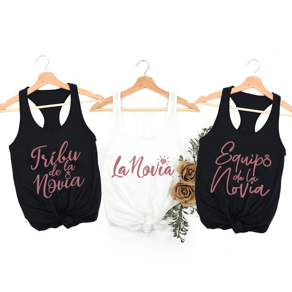 Bachelorette Hen Party Tank Top La Novia Tribu De La Novia Bride Bride Tribe Wedding Shirts Bachelorette Party Favor Gift Tanks