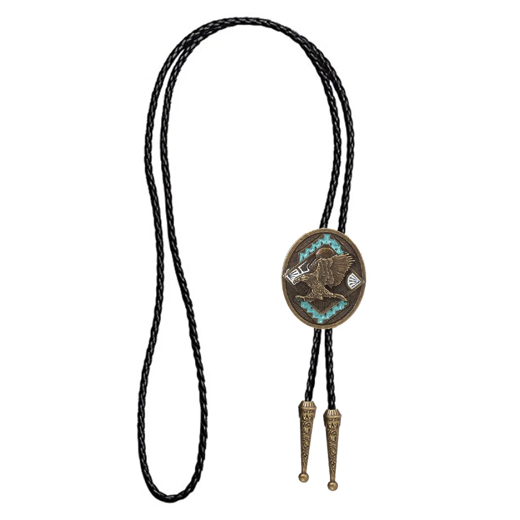 Indian Totem Eagle Bolo tie