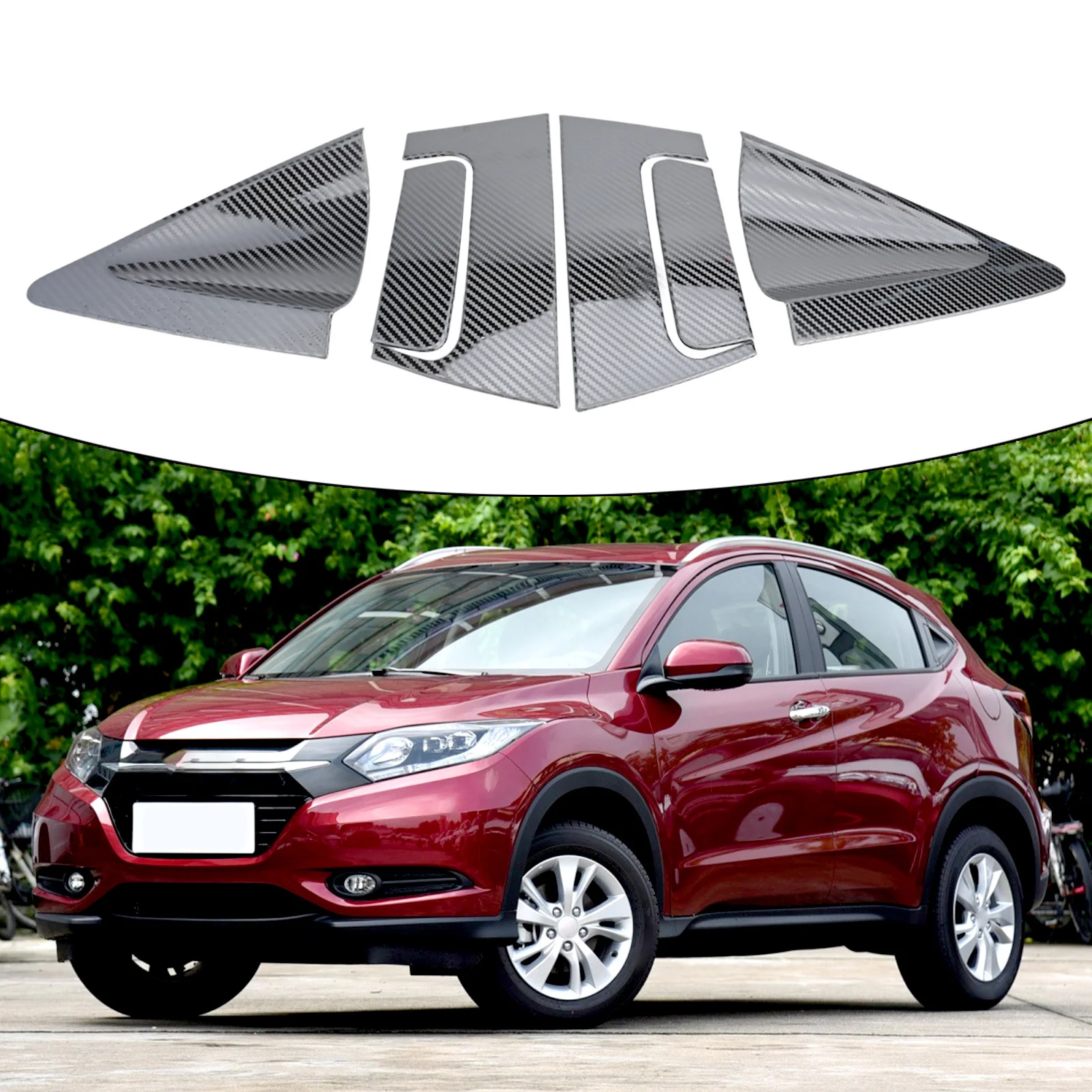 أدوات الديكور قذيفة أنيقة أنيقة تقليم مقاومة للأشعة فوق البنفسجية مقاومة الطقس ABS الظهر مريحة لهوندا HR-V HRV #3