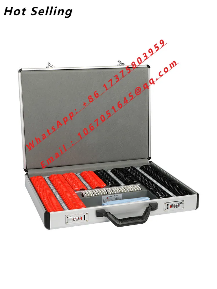 Xingda Vision Optometry Lens Case with Insertable Lenses and Optometry Discs SL-266 Type Plastic Ring Aluminum Case