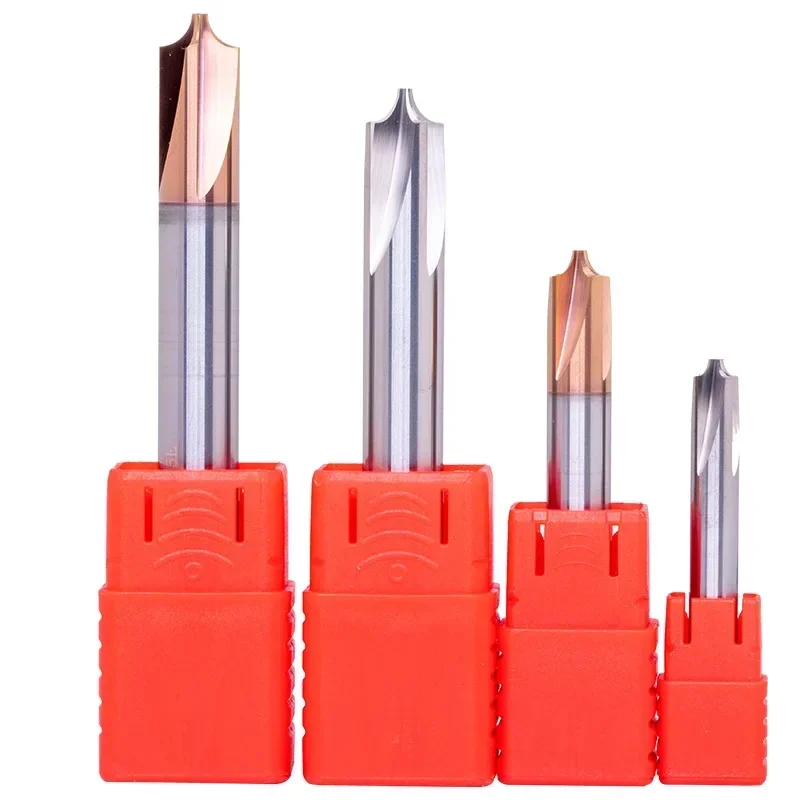 HRC58 Carbide Radius Corner Rounding Cutter End Mill CNC Tool inner R0.3 R0.5 Chamfering Outside Radii Quarter Circle Router Bit