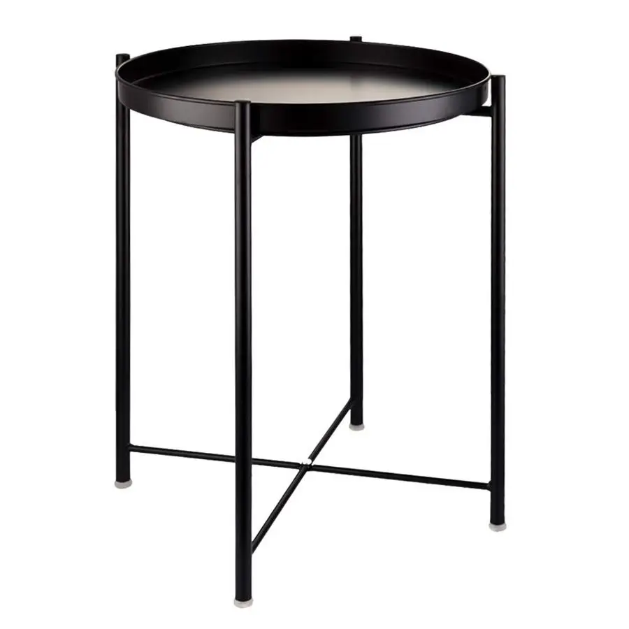 

Small Side End Table Metal Side Table Waterproof Small Sofa Coffee Side Tables Bedroom Indoor Outdoor with Removable Tray for L