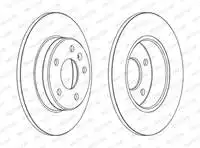 Store code: DDF2508C rear brake disc 264mm X 10mm ZAFIRA B