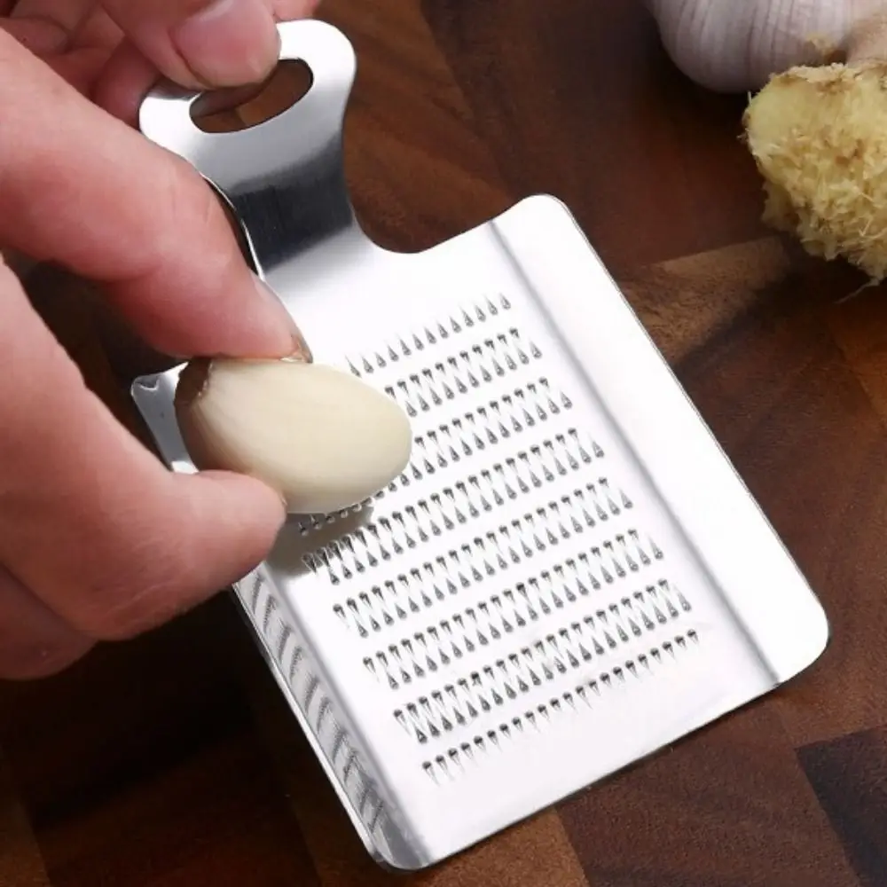Stainless Steel Ginger Grater Ultra-fine Mini Garlic Ginger Spoons Ginger Planer with Handle Garlic Grinder for Kitchen