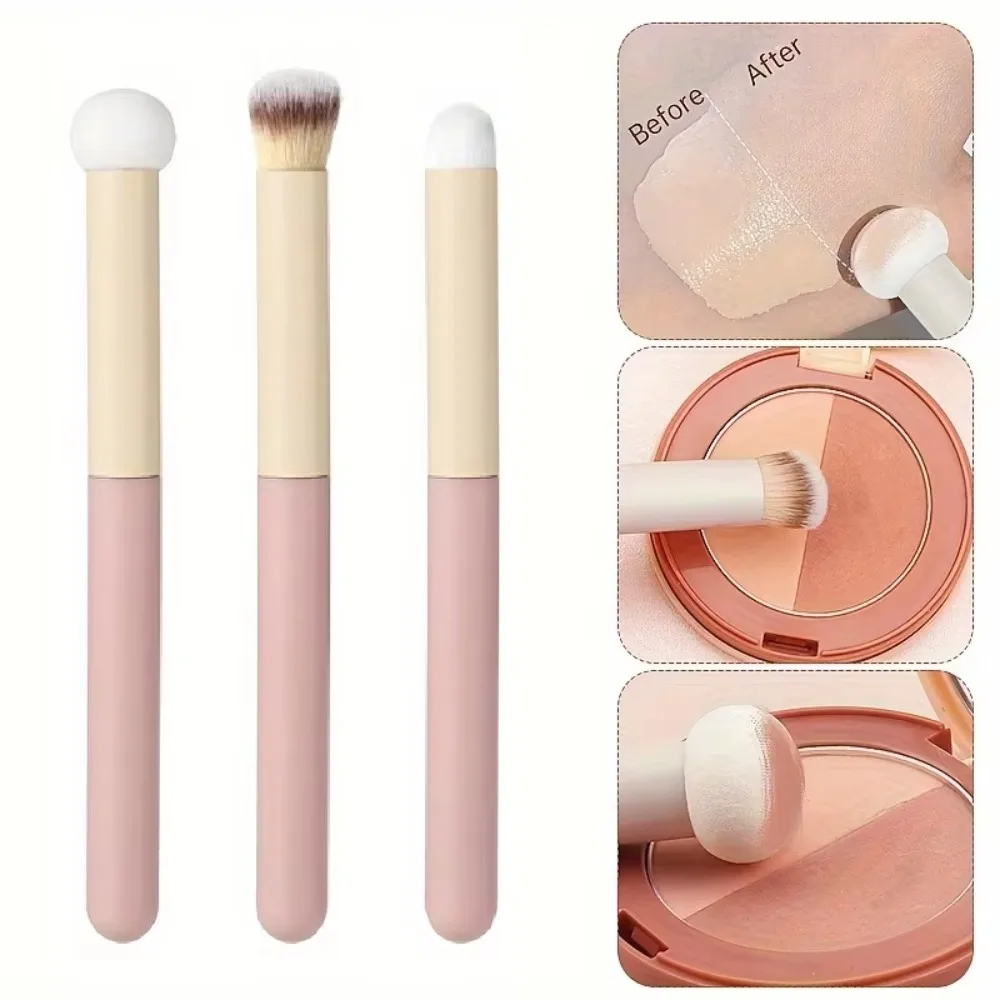 3Pcs Soft Mushroom Sponge Head Makeup Brushes,Concealer Brush Lipstick Lip Powder Puff Foundation Contour Cosmetic Tools