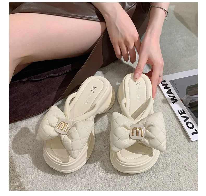 2026 Sommer Neue Mode Damenschuhe Pantoletten Bequeme Plateau-Schuhe Hohe Absätze Freizeit Blumen Outdoor Strand Pantoffeln für Frauen – Detail 32