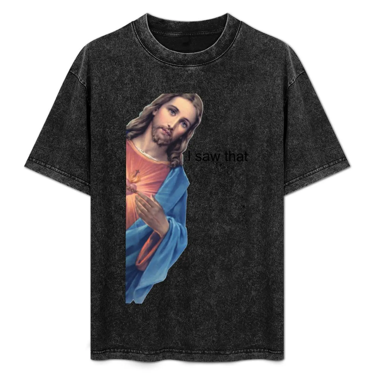 

Jesus - I saw that T-Shirt Novelty Print Casual Tee Shirt