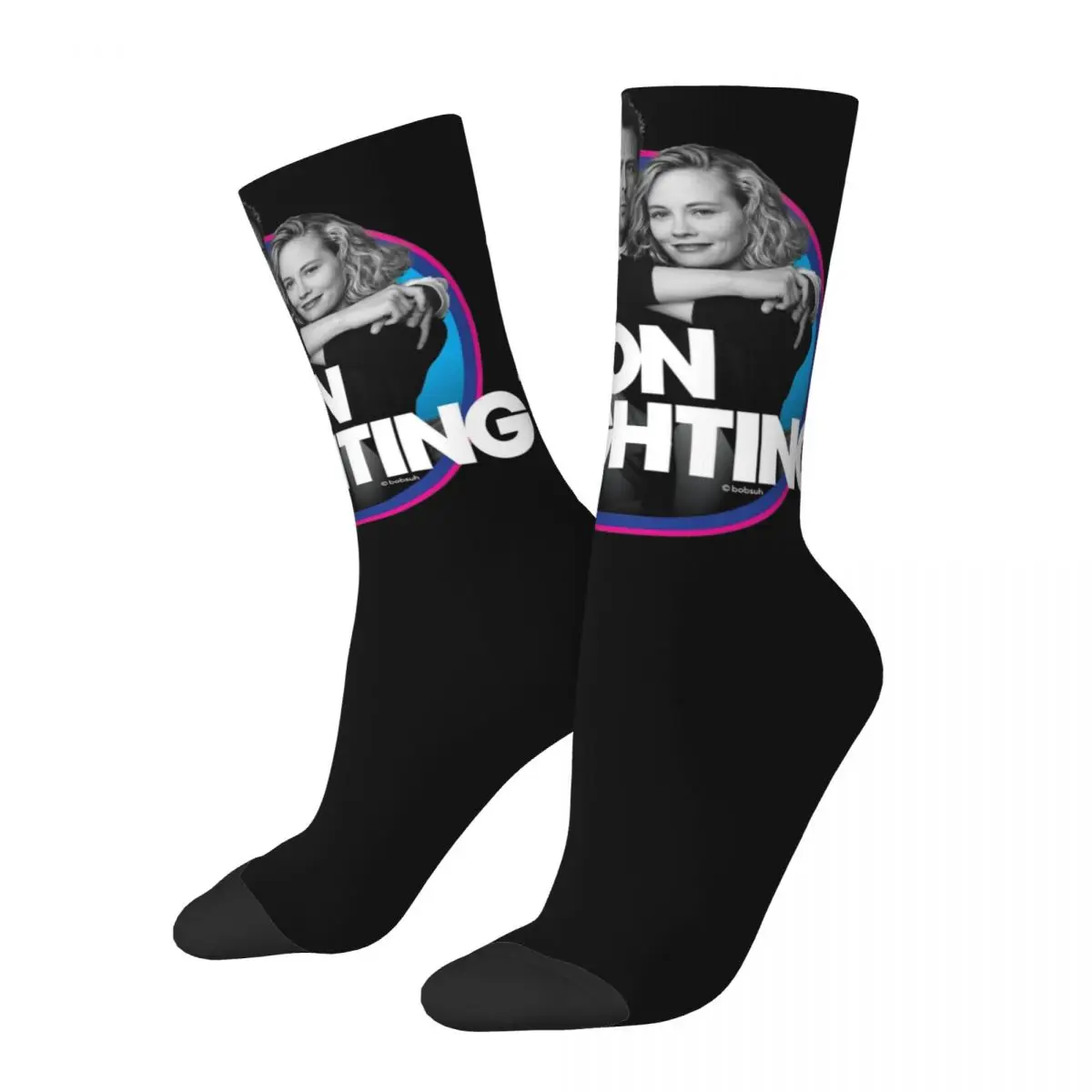 

Moonlighting Maddie & David Accessories Socks Breathable Retro TV Series Comdy Skateboard Long Sock Soft for Women's Gift Idea