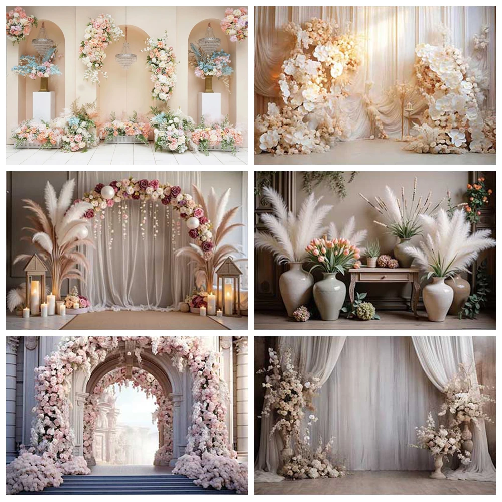

Floral Flower Romantic Wedding Arch Birthday Wedding Backdrop Girl Women Adult Art Portrait Photography Poster Wall Photo Studio