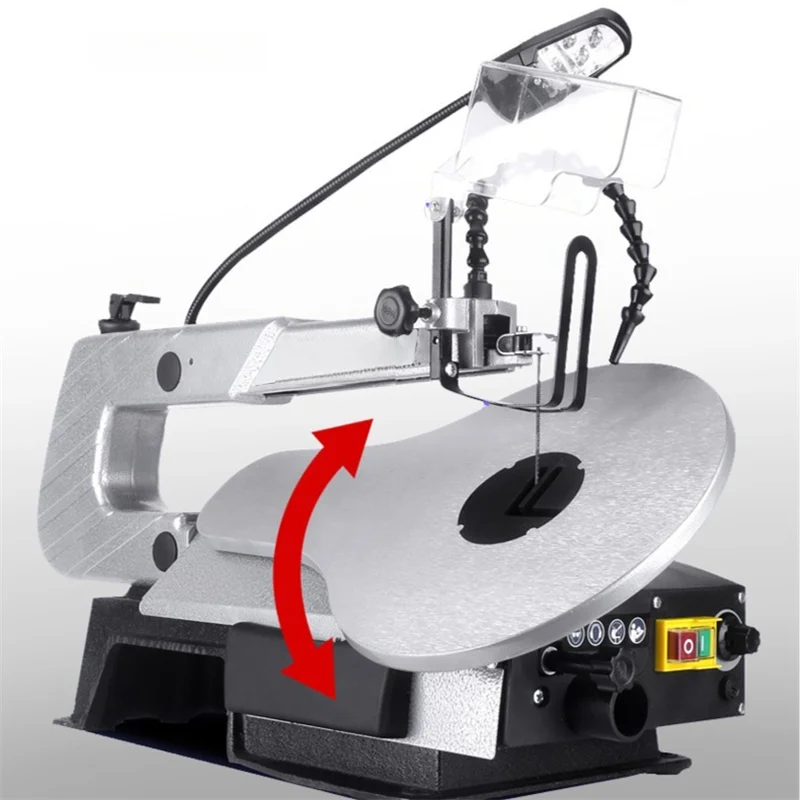 220V Electric Curve Saw Desktop Woodworking Multifunctional Wire Jig Saw Piercing Model Saw Machine 400-1600RPM