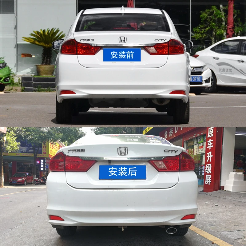 For Honda City 2014-2021 Accessoir De Muffler End Pipe Car Exhaust Tip Tail Automobile Decoration Accessories Parts Bend Tip