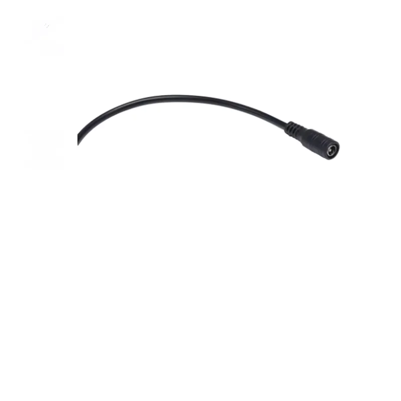 5Pcs Black 5.5 X 2.1mm DC Plug Jack Connector Cable Pigtail 12V Male Female 5.5*2.1 DC Adapter for 5050 3528 LED Strip Light