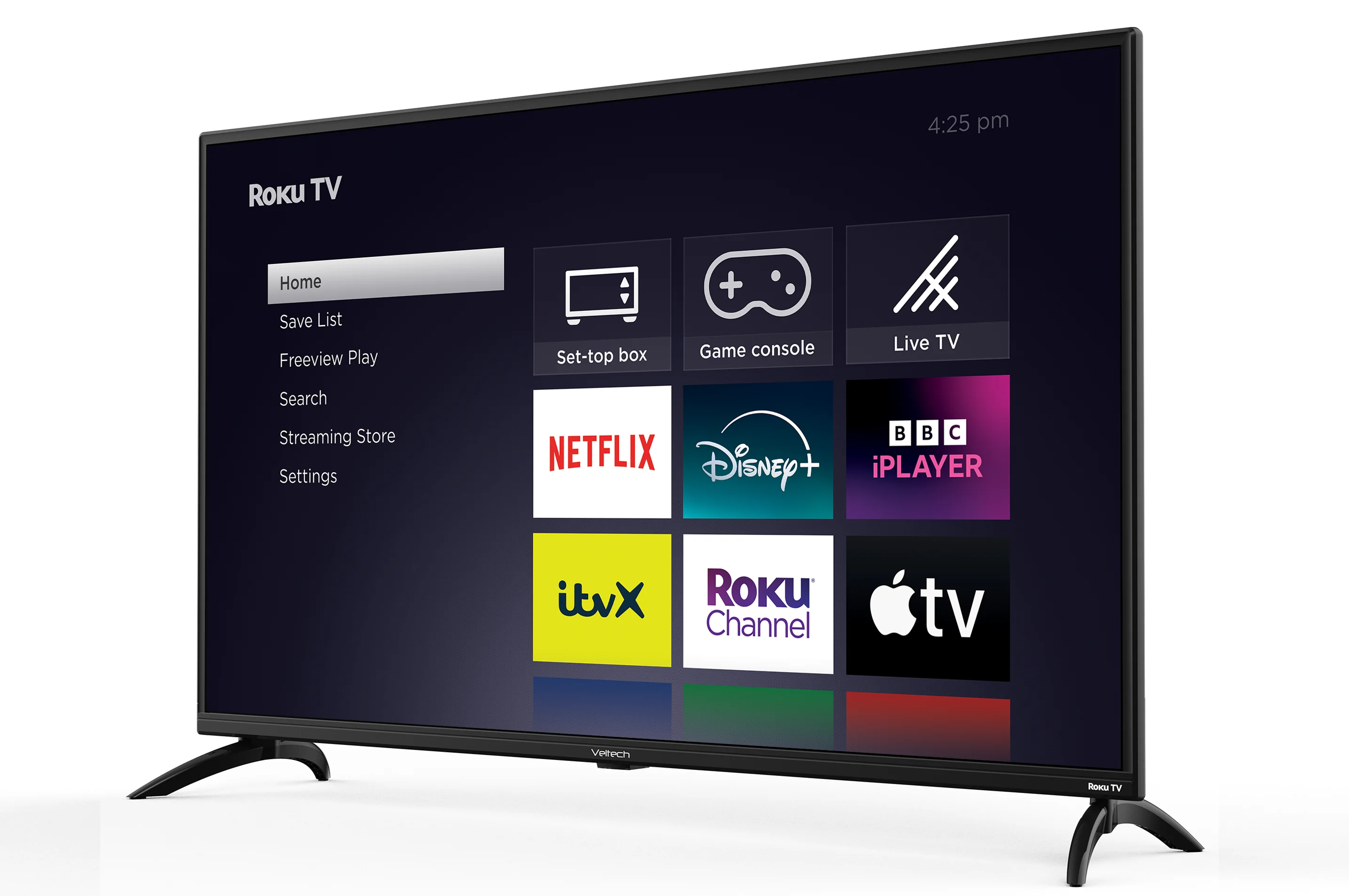 تلفزيون VELTECH الذكي مقاس 43 بوصة 4K - تلفزيون UHD Roku مع Freeview، Netflix، Apple TV+، BBC iPlayer #4