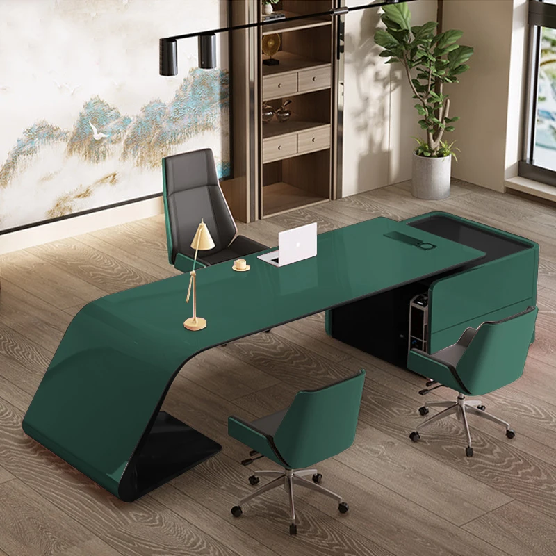 

#*a forModern White Executive Desk Work Simple Computer Height Executive Desk Writing Asthetic Escritorios De Computadora Furnit