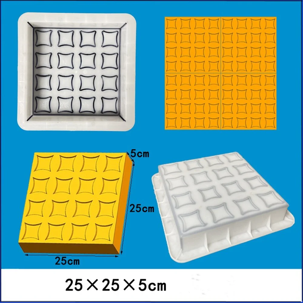 

New 25cm Pavement Brick Color Brick Plastic Mold Permeable Paving Road Plate Municipal Plastic Mold