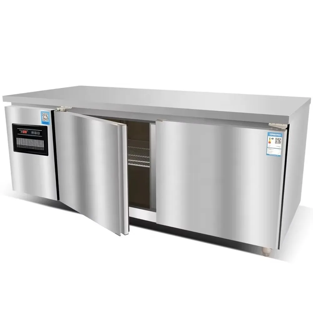 Commercial Kitchen Refrigerator Freezer 304 Stainless Steel -15C to 10C Horizontal Upright Vertical Top-Freezer