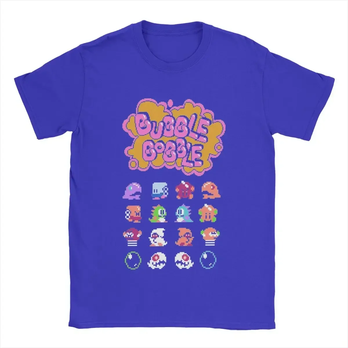 Short Sleeve Tees Party Clothes Funny Bubble Bobble T-Shirts Men Round Neck Cotton T Shirt harajuku graphic oversized harajuku