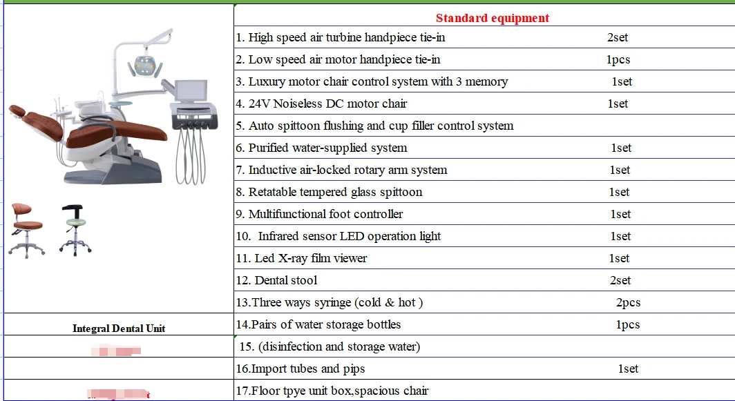 Wholesale Dental equipment Portable dental chair full set high quality dental unit chair