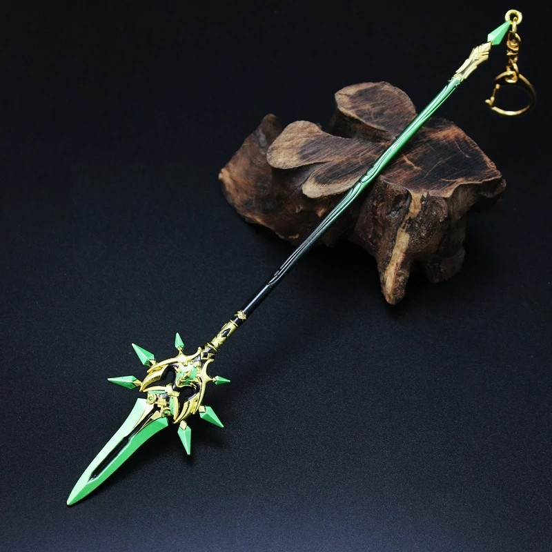 Genshin Impact Game Peripheral Alloy Sword Leges Modèle d'arme, Artisanat, Cosplay Toy, Porte-clés, Décoration, Collection Ornements, 22cm