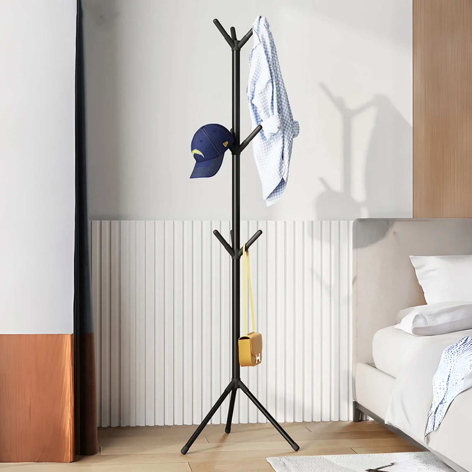 Clothing Hat Storage Rack Tree Branch Shape Clothes Stand Multi Hook Mobile and Convenient Coat Racks for Living Room Dormitory