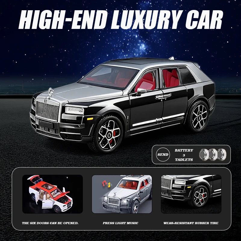 

1/32 Rolls Royce Phantom, литая под давлением игрушечная модель автомобиля, имитация лимузина, металлическая игрушечная машинка для детей, коллекция подарков