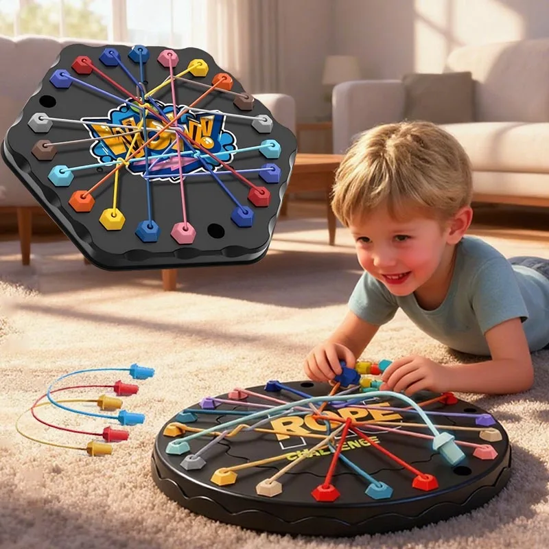 Desafío de enredos de cuerda de 1 pieza, juguete educativo para niños, mejora de la lógica y la concentración, perfecto para actividades interactivas entre padres e hijos