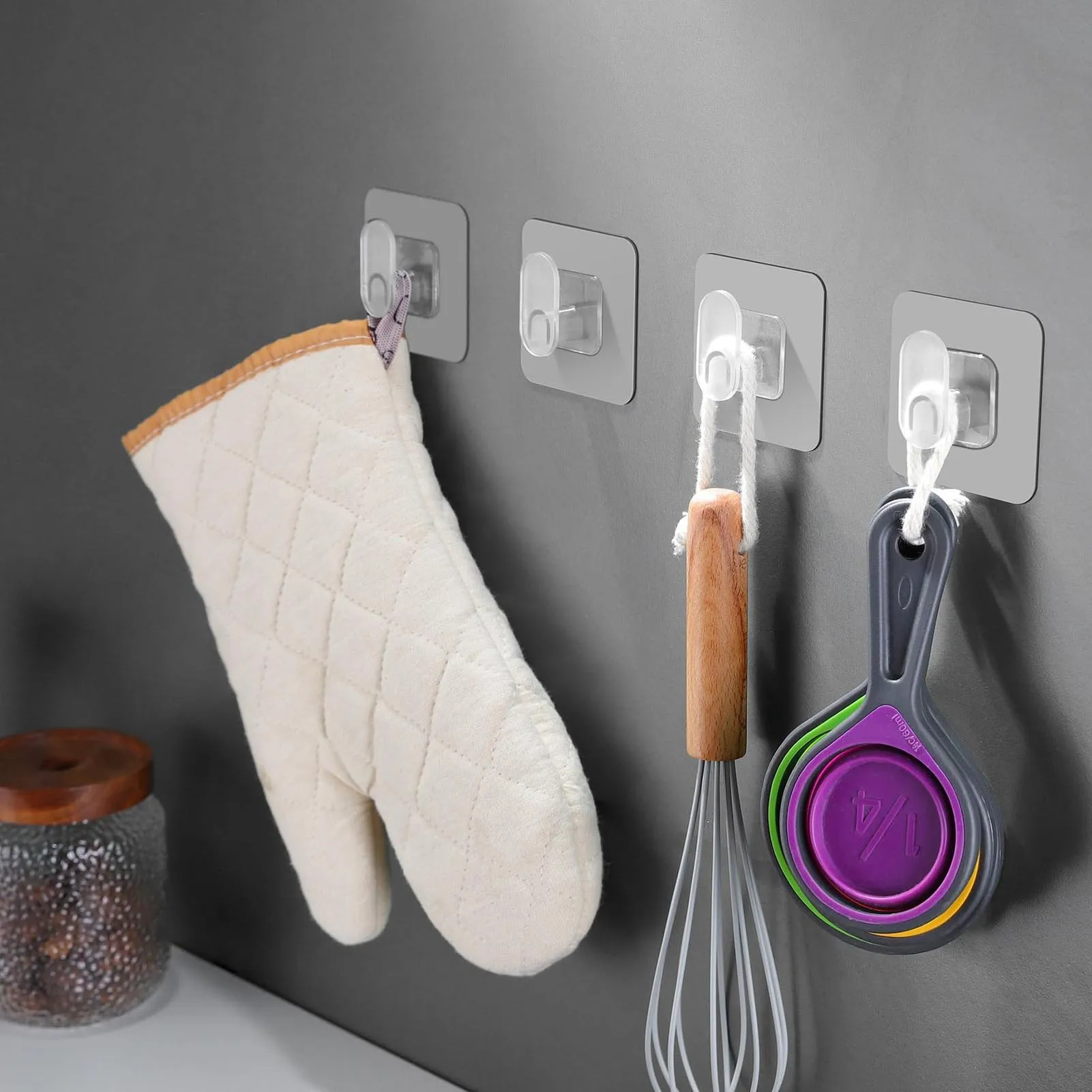 

5/10Pcs Seamless Strong Clothes Hook Keychain Wall Hook Stainless Steel Strong Wall Hook Bathroom Hook Keychain Home Accessories