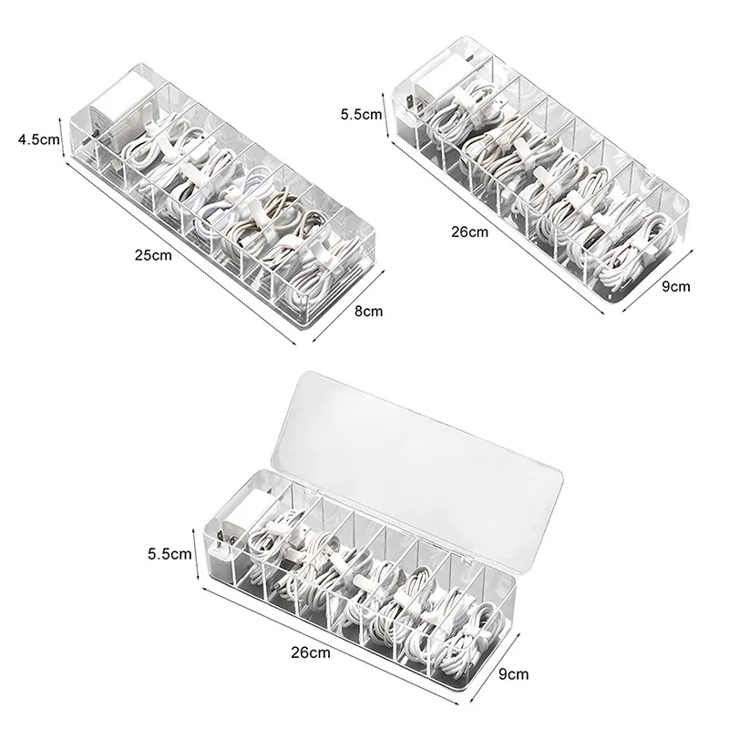 Dustproof Organizer Cable Box Hub Organizer Box Desktop Data Cable Organizer Box Mobile Phone Charging Cable Power Cable Buckle