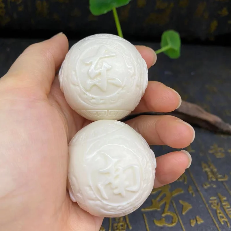 Ivory Nut Carving Furu Donghai Longevity Handball Multi-Layer Dishes Play Bodhi Seeds Handheld Artsy Object Wholesale