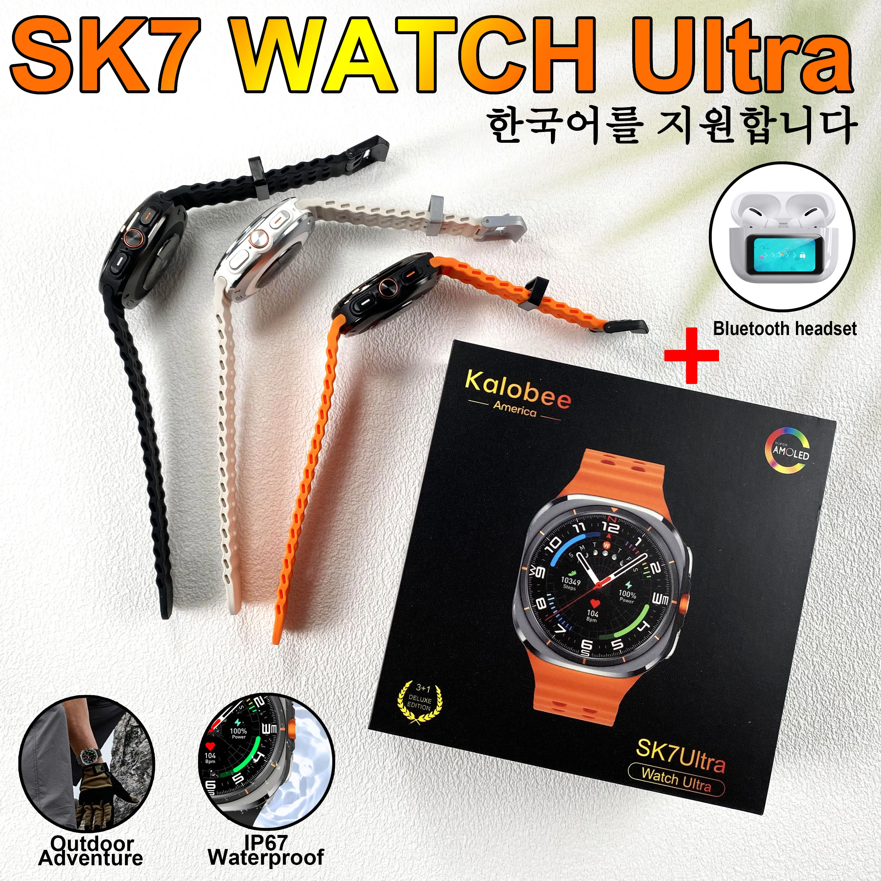 ใหม่สําหรับ Samsung Galaxy Watch 7 Ultra สมาร์ทนาฬิกาผู้ชายผู้หญิง Custom Dial HD AMOLED Voice Call NFC GPS กีฬาฟิตเนสนาฬิกา 2024