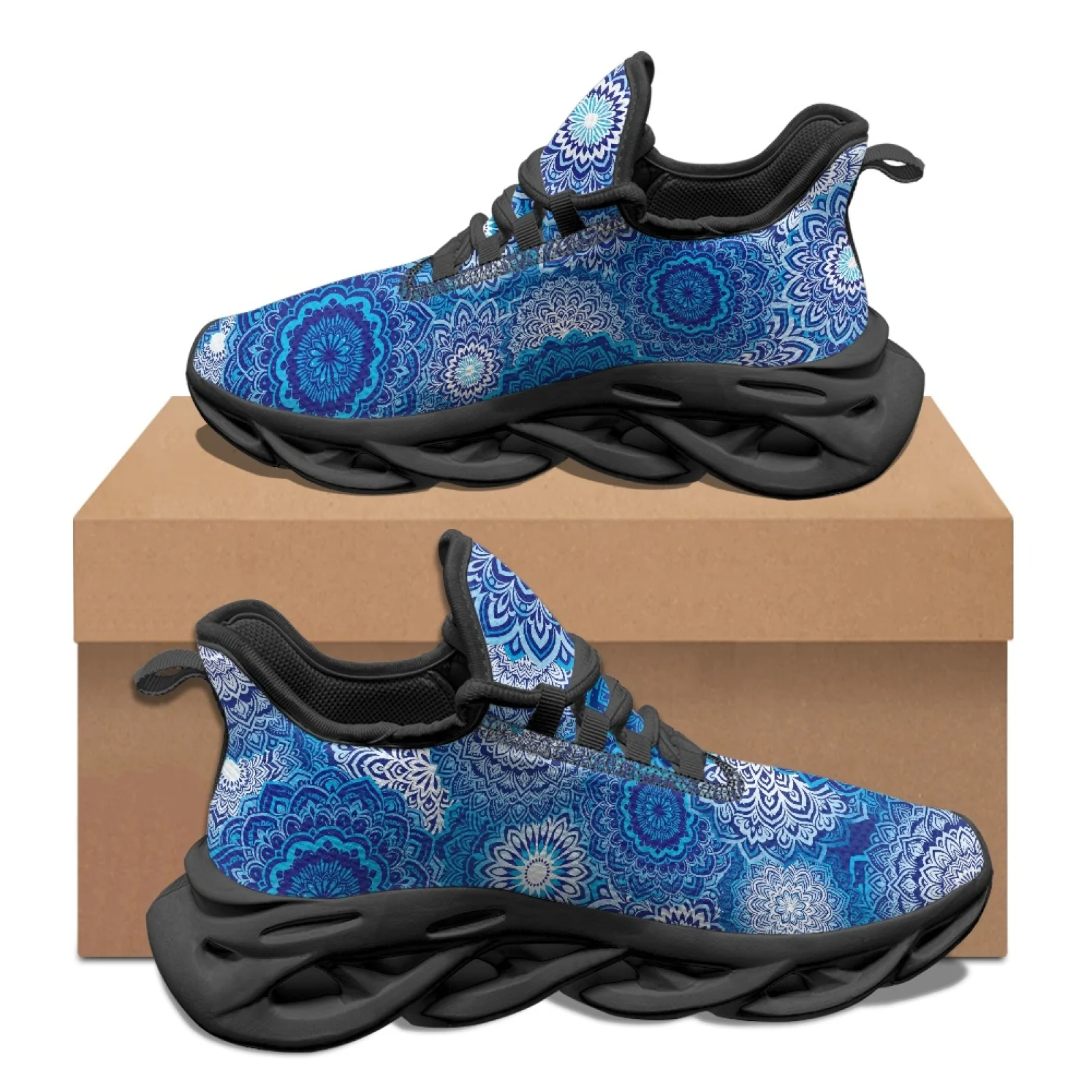 PENSTROLL Breathable Men's Sport Trainer Non Slip Men's Fashion Sneakers for Work Students Mandala