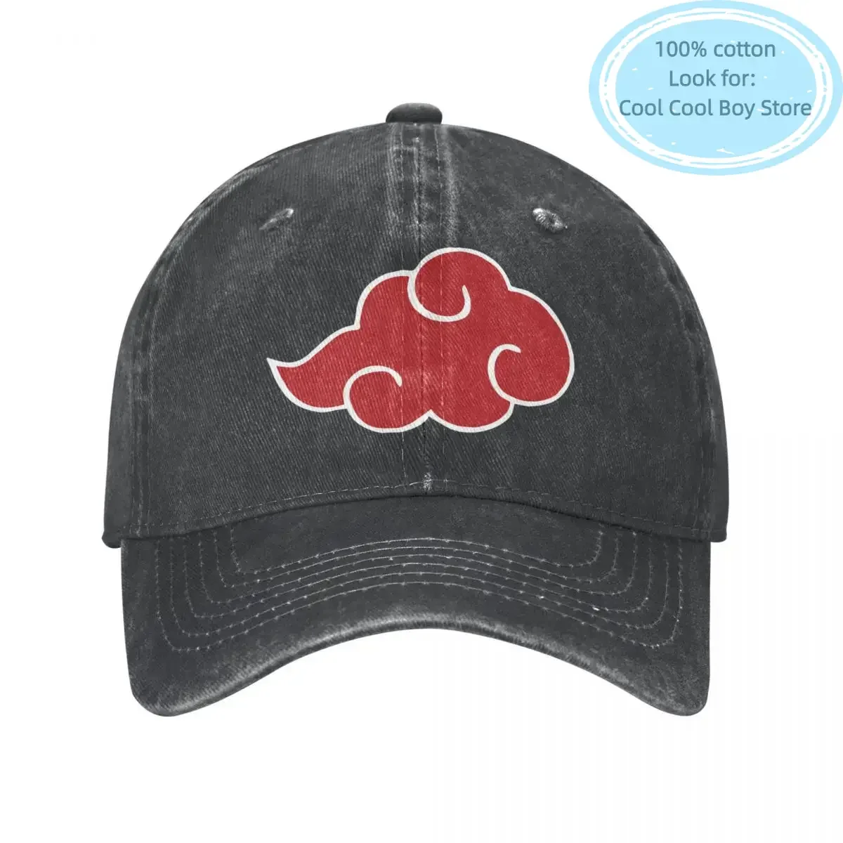 

Japan Anime Akatsuki Clouds Baseball Caps Distressed Denim Washed Konoha Neji Headwear Outdoor Activities Adjustable Fit Hat Cap