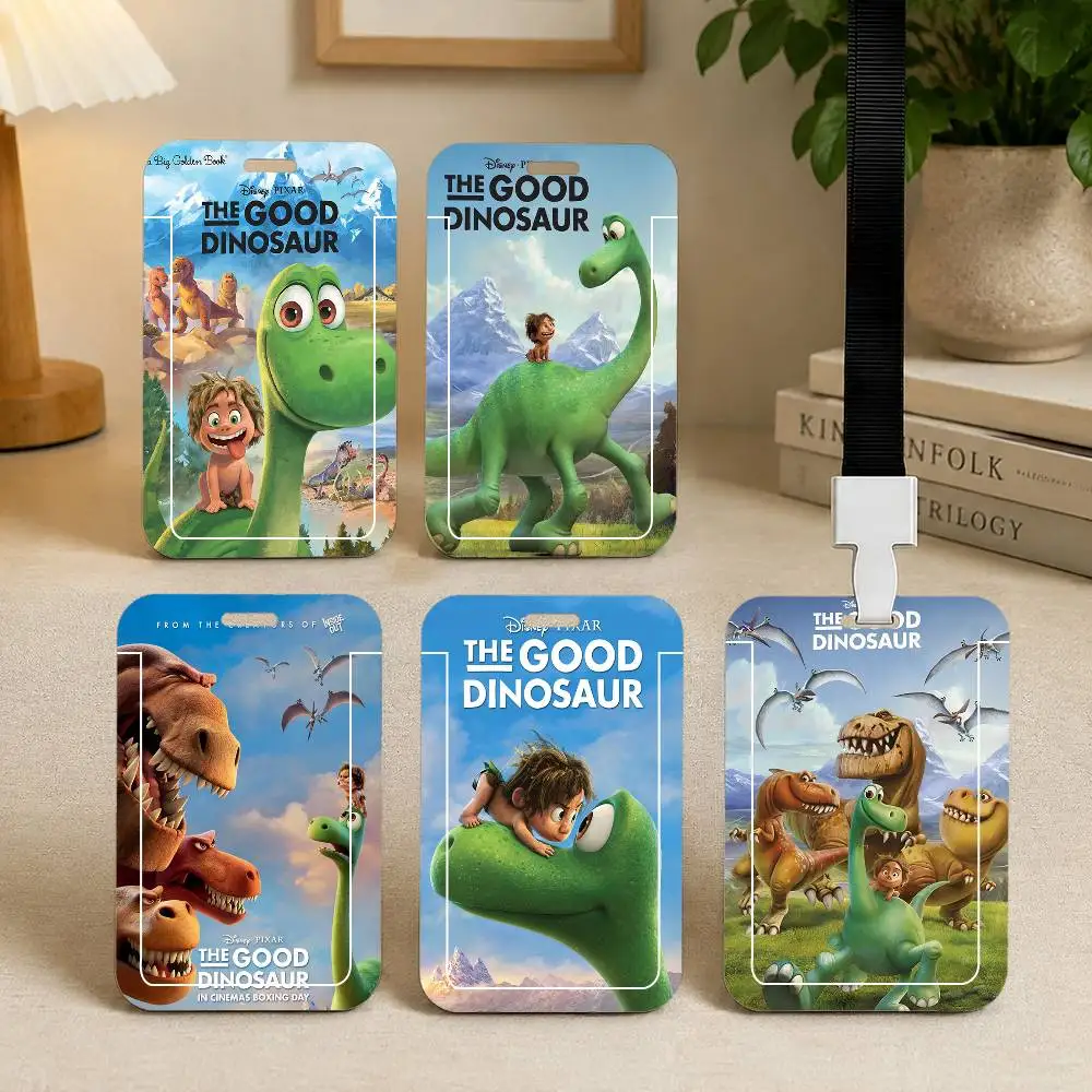 Porte-cartes Dinosaure A-The Good-D, étui pour cartes, porte-badge, porte-carte de transport (bus, métro), porte-carte de travail, porte-carte d'étudiant, avec cordon de cou