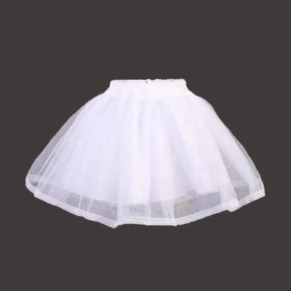 Skirt Bustle High Waist Petticoat Three-Dimensional Tailoring Light Tulle Wide Elastic Waistband Women Tulle Petticoat